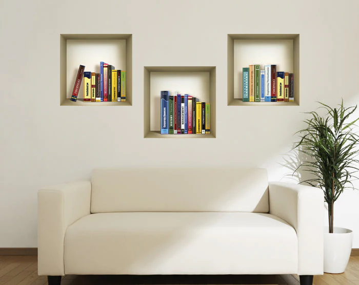 3D Niche Wall Art Decals - Set Of 3 | Easy To Apply, Stunning Decorative Stickers For Home And Office - Image 3