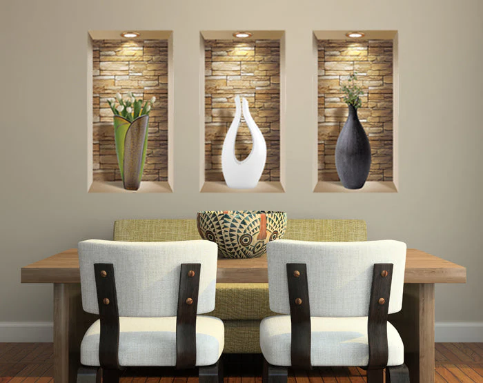 3D Niche Wall Art Decals - Set Of 3 | Easy To Apply, Stunning Decorative Stickers For Home And Office - Image 5