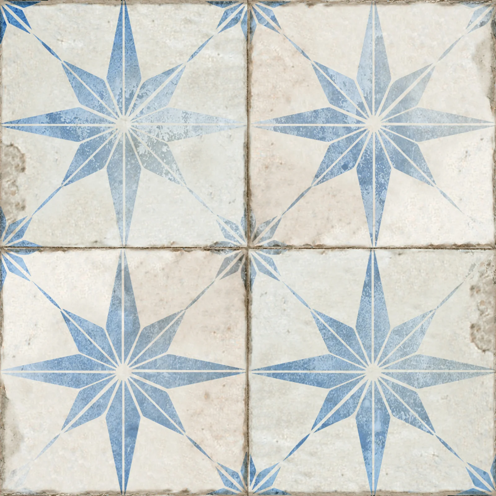 Faded light Blue Star shaped tile stickers vintage design durable stickers Model - R5 - Image 6