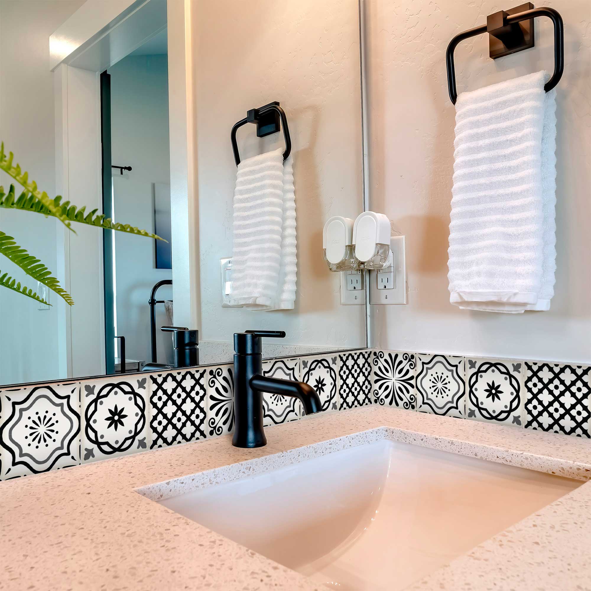 Space design Tile Stickers multiple Gray tiles patterns Model - B100 - Image 3