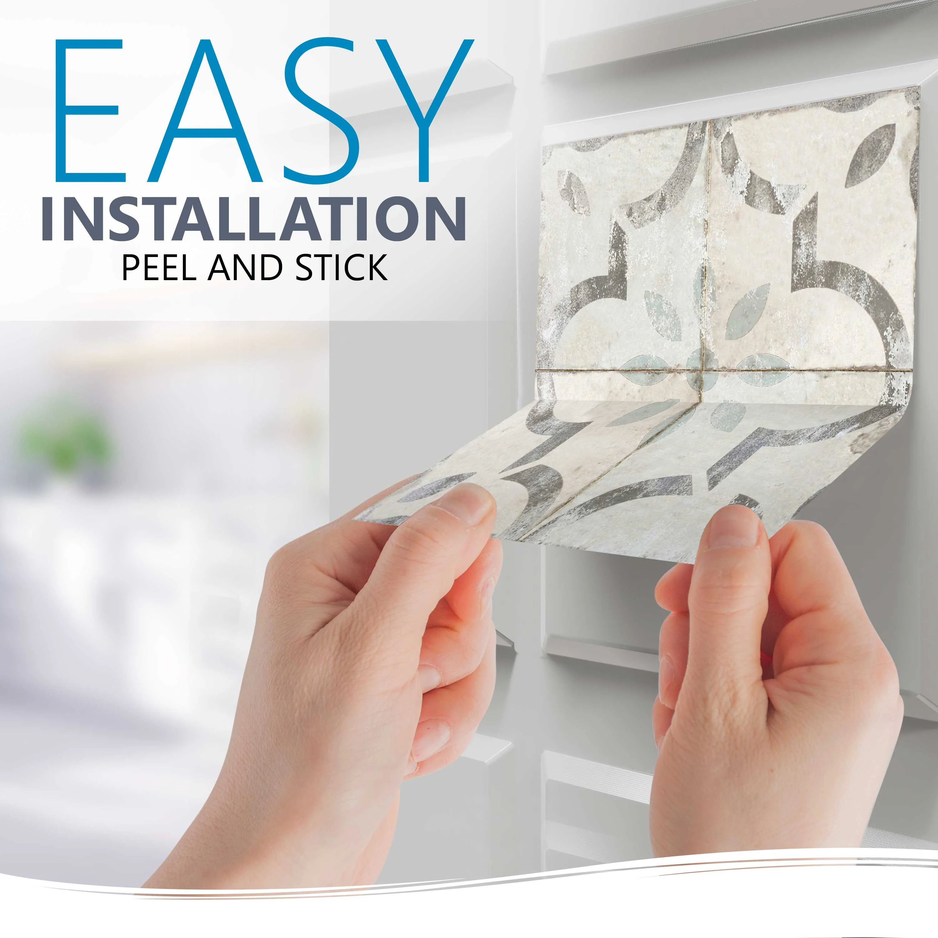 Gray backsplash with Green for home renovation easy installation Model - R24 - Image 8