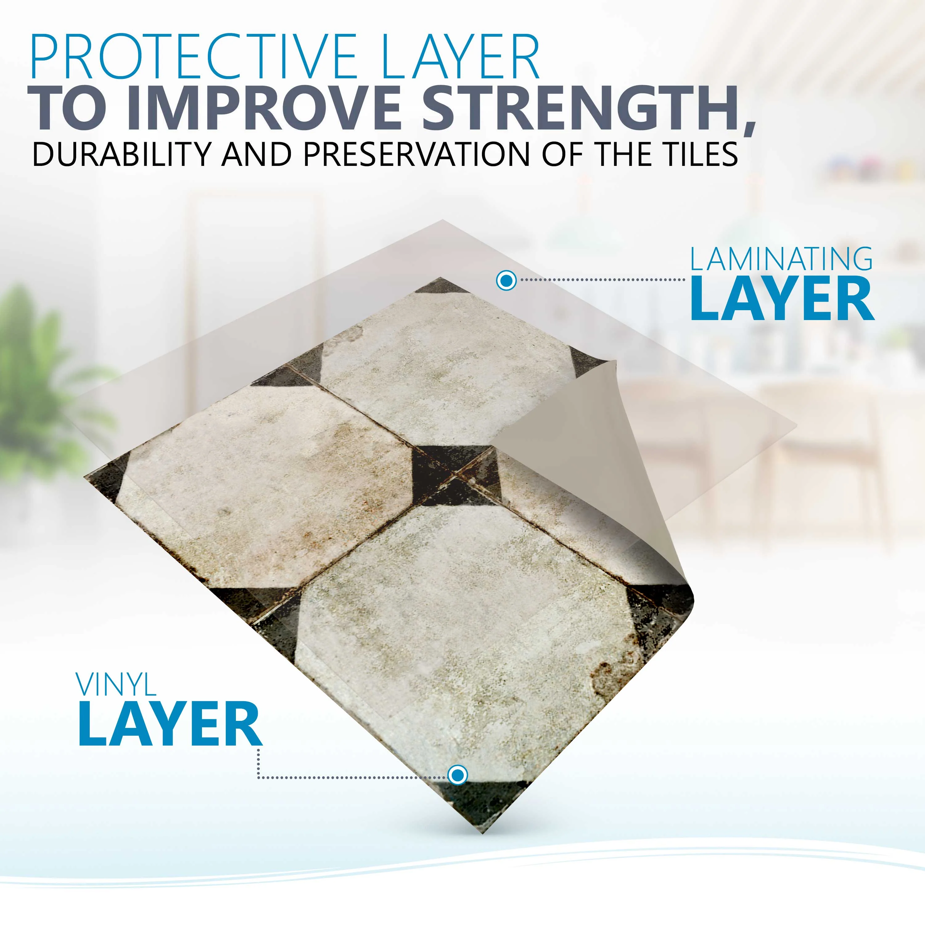 Vintage Black and White Tile Stickers heat proof kitchen backsplash Model - R27 - Image 11