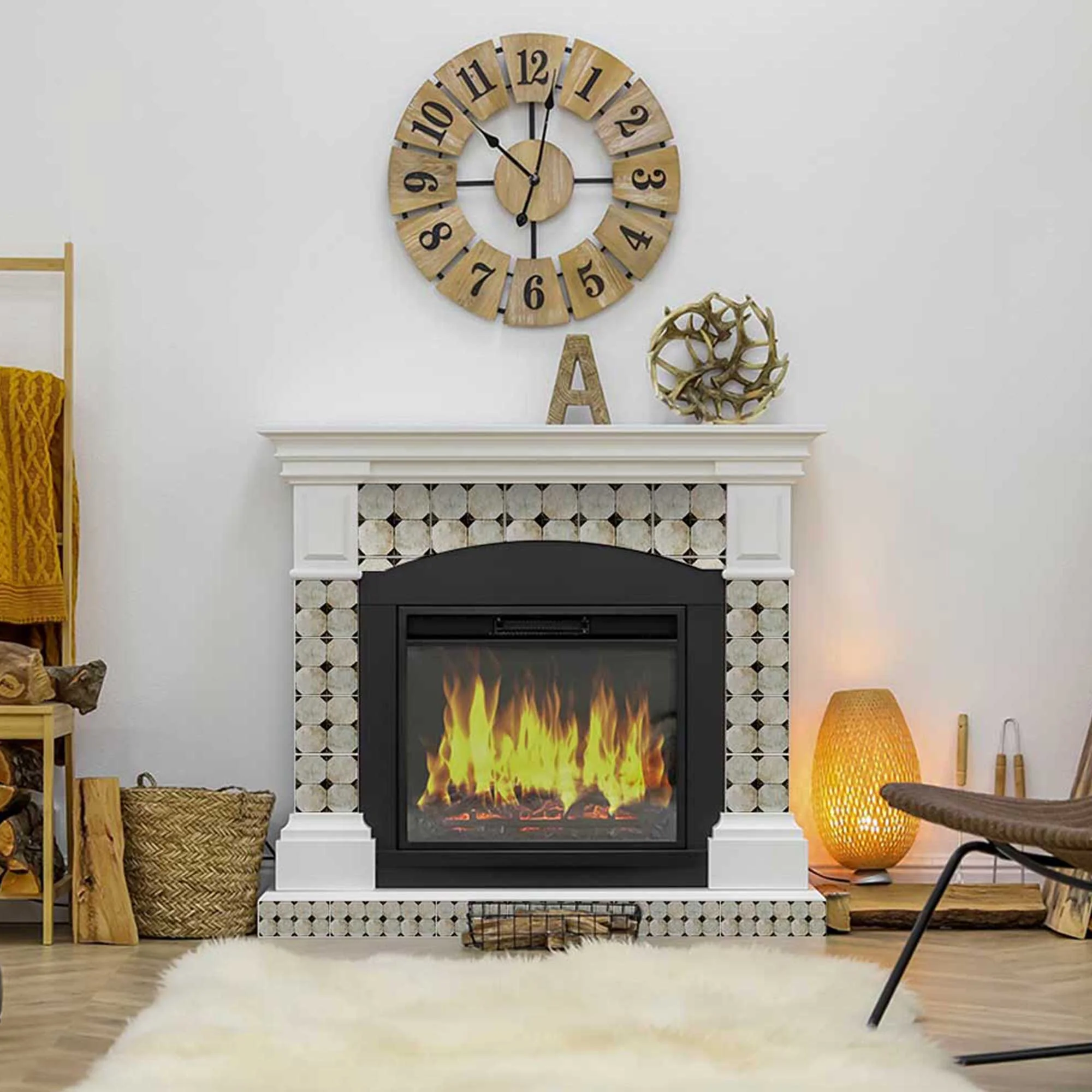 Vintage Black and White Tile Stickers heat proof kitchen backsplash Model - R27 - Image 5