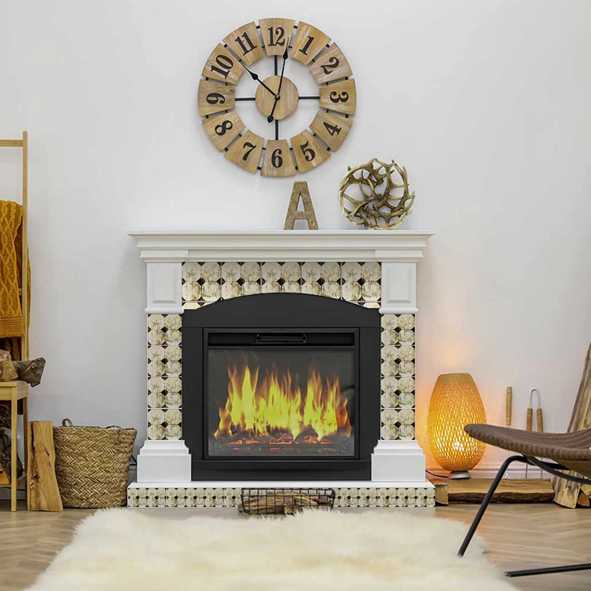 Vintage connecting pattern Peel and Stick Tile Stickers Rustic design Model - R28 - Image 5