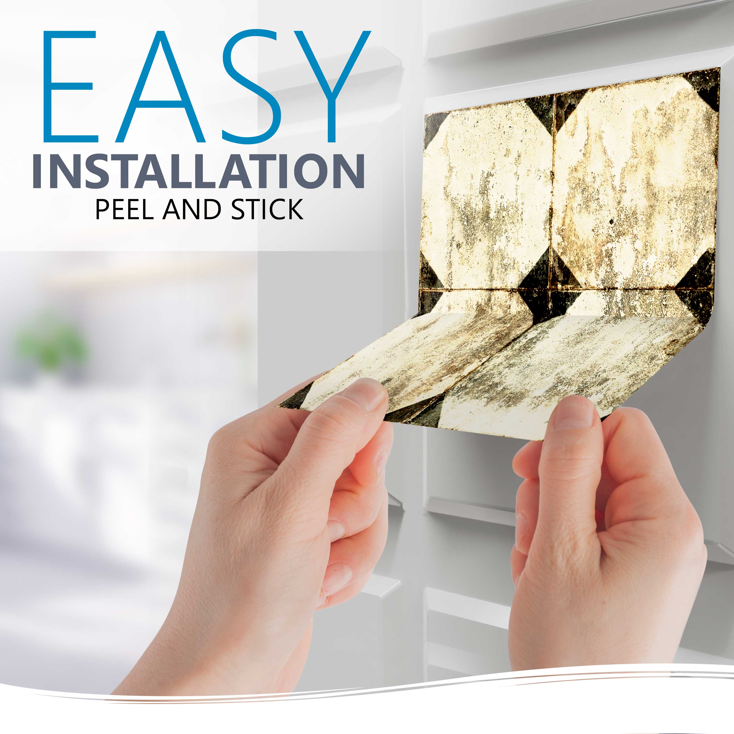 Vintage connecting pattern Peel and Stick Tile Stickers Rustic design Model - R28 - Image 8