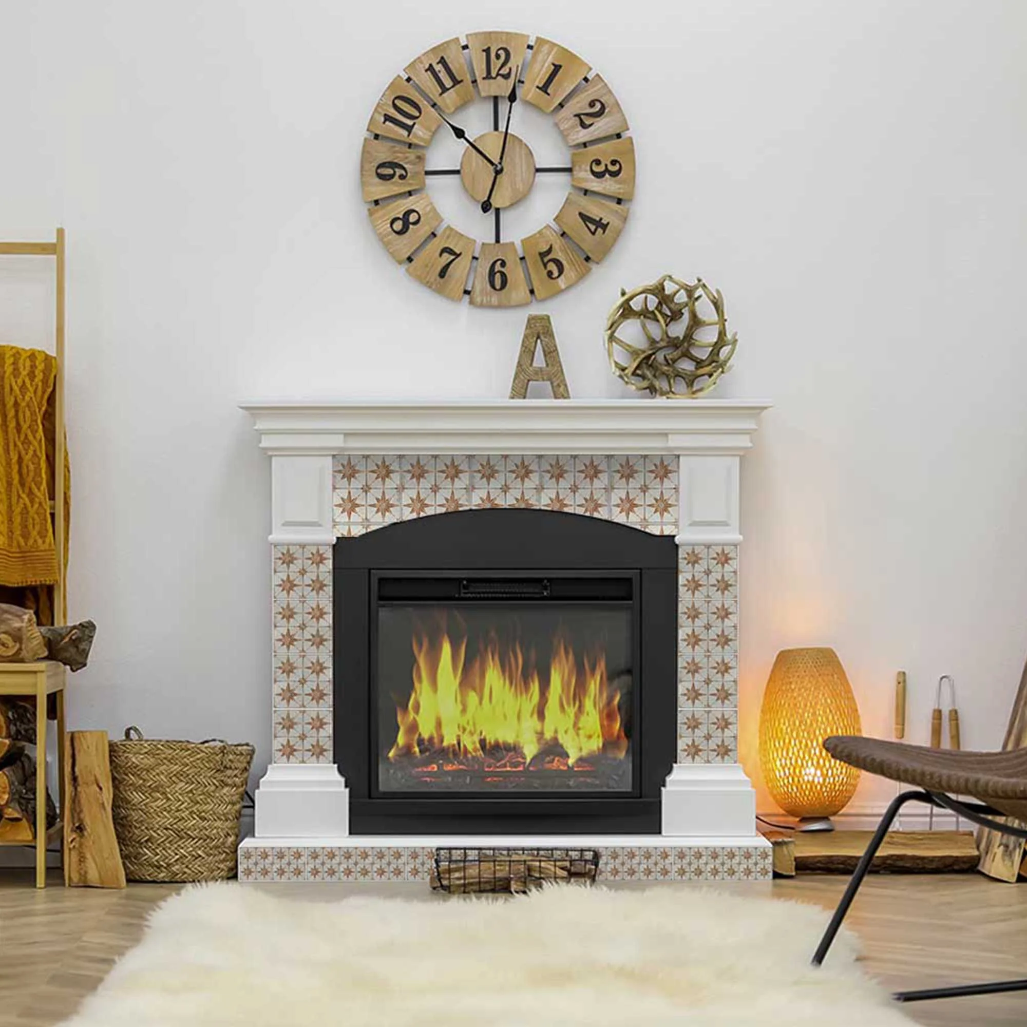 Vintage Gold Star peel-and-stick kitchen backsplash stylish bathroom tiles Model - R2 - Image 4