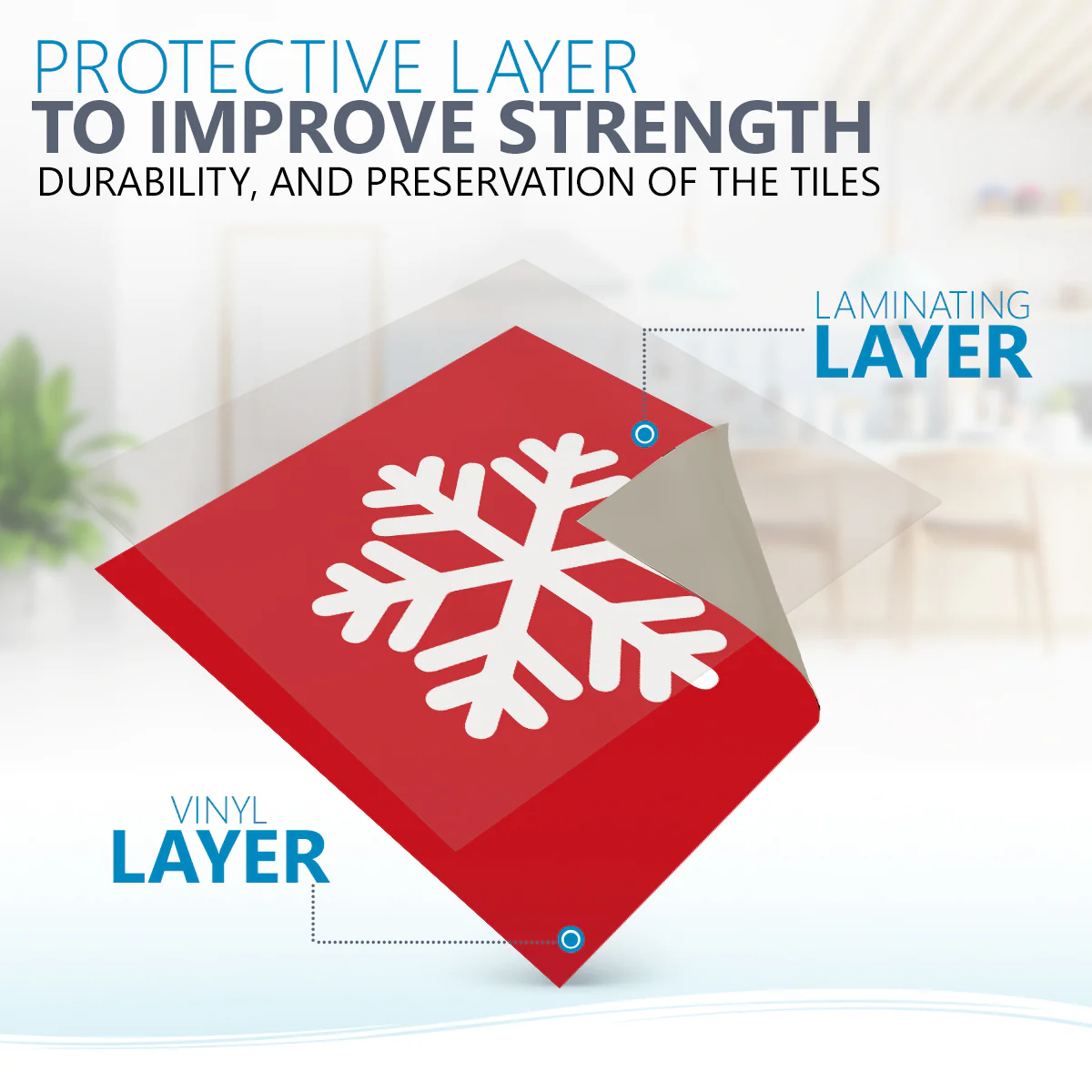 Special Deal 4x4-Inch / 10x10-Cm Red Christmas Snowflake Tile Stickers Model - CN03 - Image 10