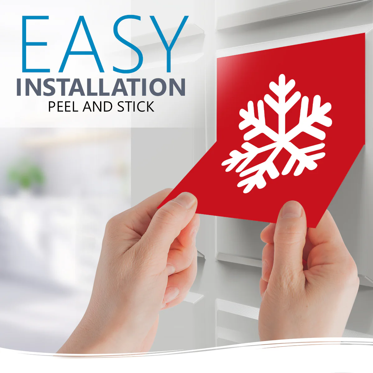 Special Deal 4x4-Inch / 10x10-Cm Red Christmas Snowflake Tile Stickers Model - CN03 - Image 7