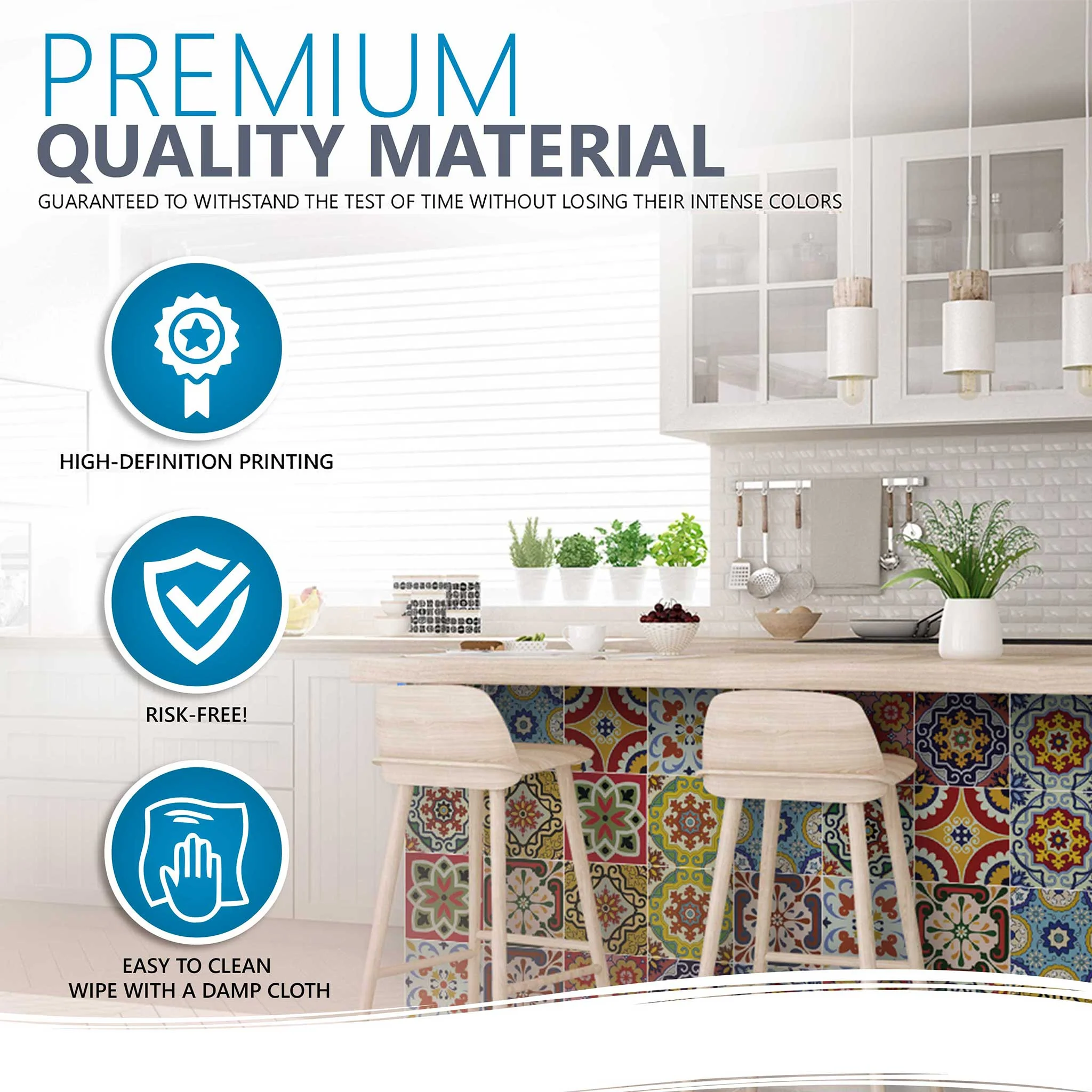 Special Offer On 6x6-Inch / 15X15-Cm Multicolor Kitchen Backsplash Tiles Model- C55 - Image 10