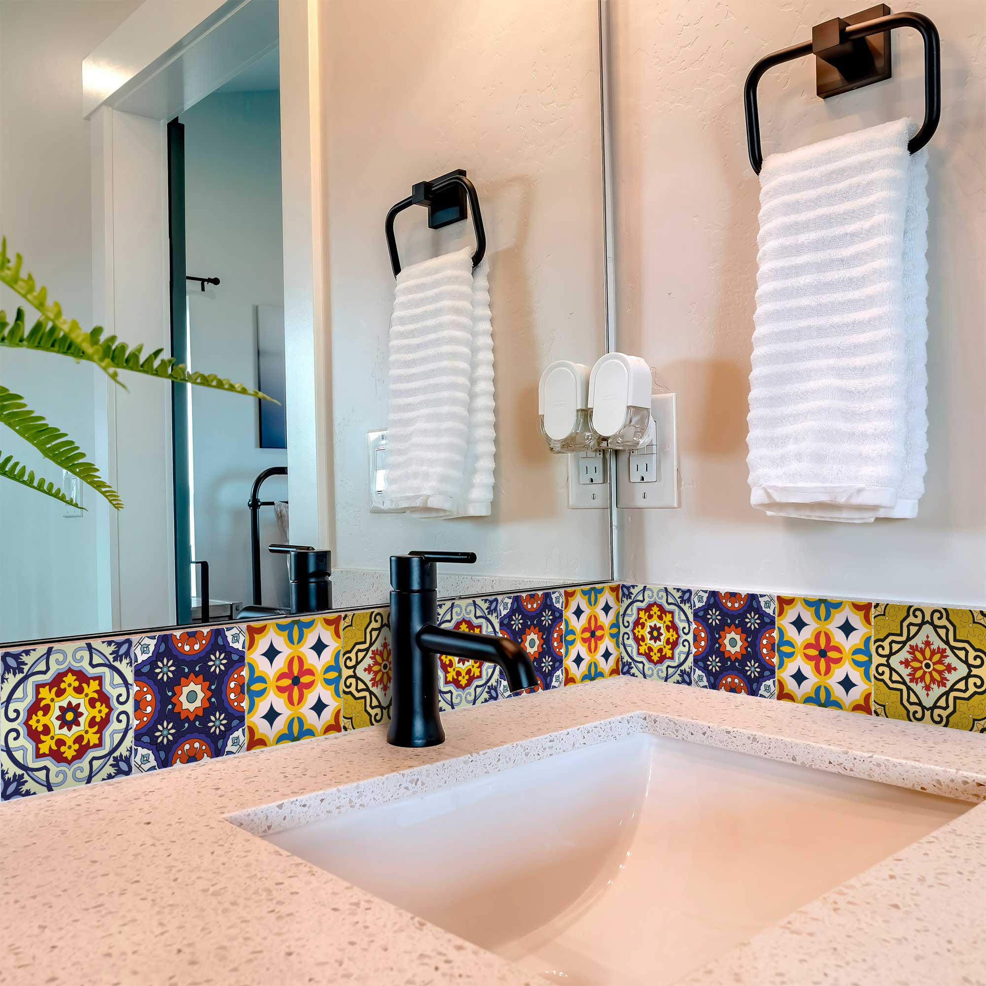 Mexican multiple pattern tile stickers Beautiful backsplash for home renovation Model - D10 - Image 3