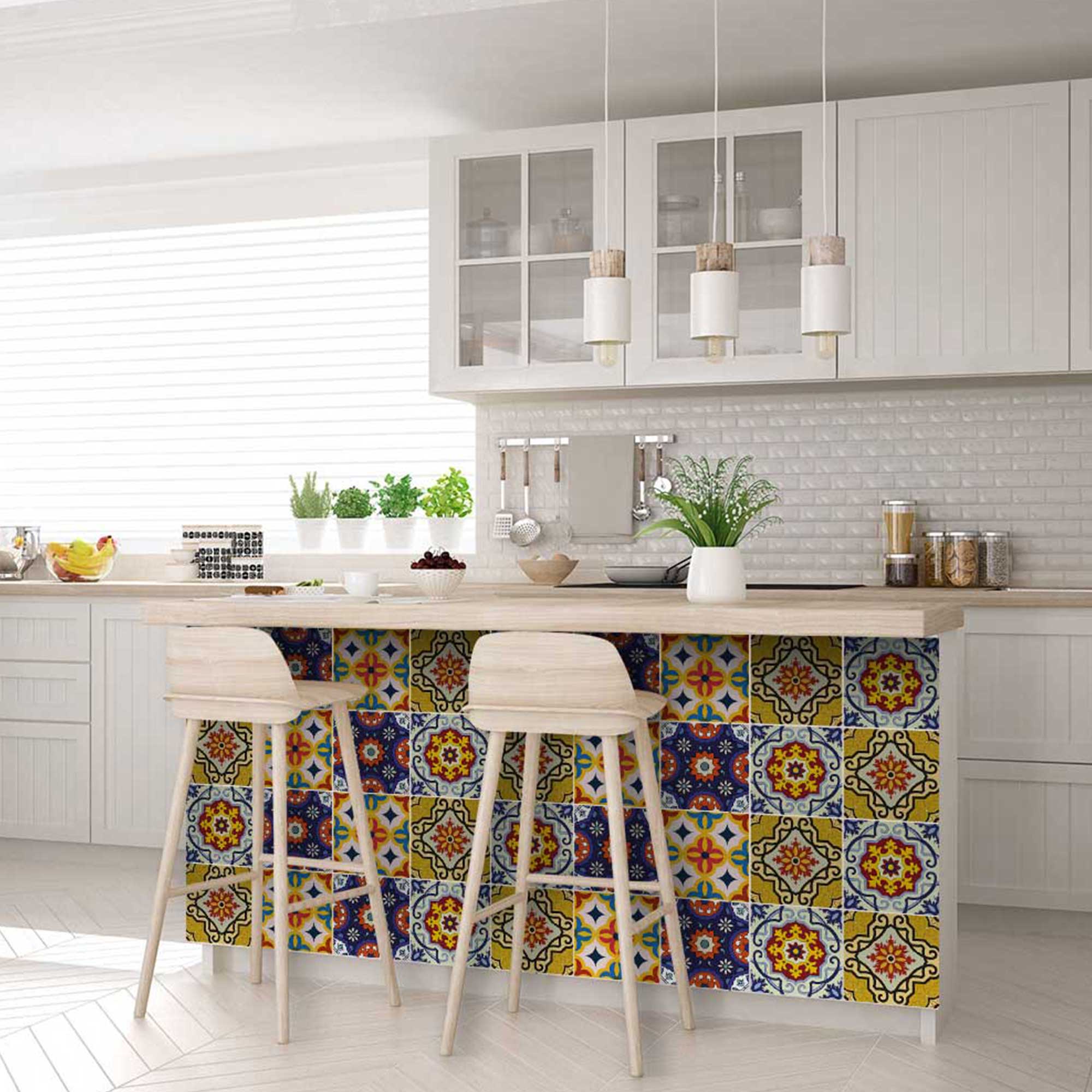 Mexican multiple pattern tile stickers Beautiful backsplash for home renovation Model - D10 - Image 7