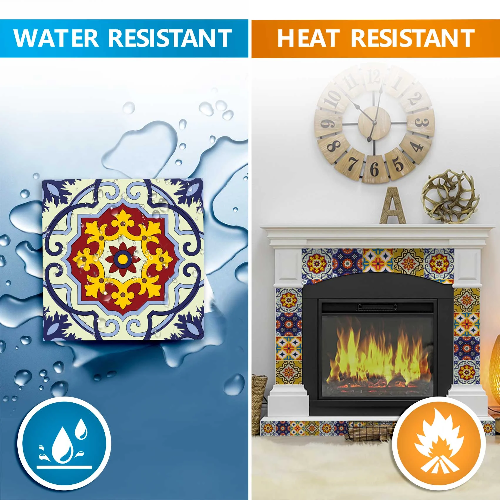 Mexican multiple pattern tile stickers Beautiful backsplash for home renovation Model - D10 - Image 9